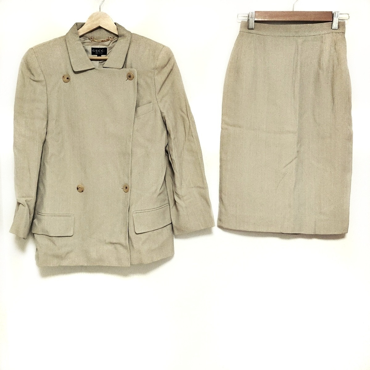 【中古】GUCCI(グッチ) スカートスーツ ベージュ