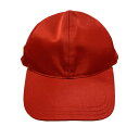 【中古】PRADA(プラダ) キャップ レッド