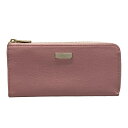 【中古】FURLA(フルラ) 長財布 L字ファスナー ライトピンク レザー