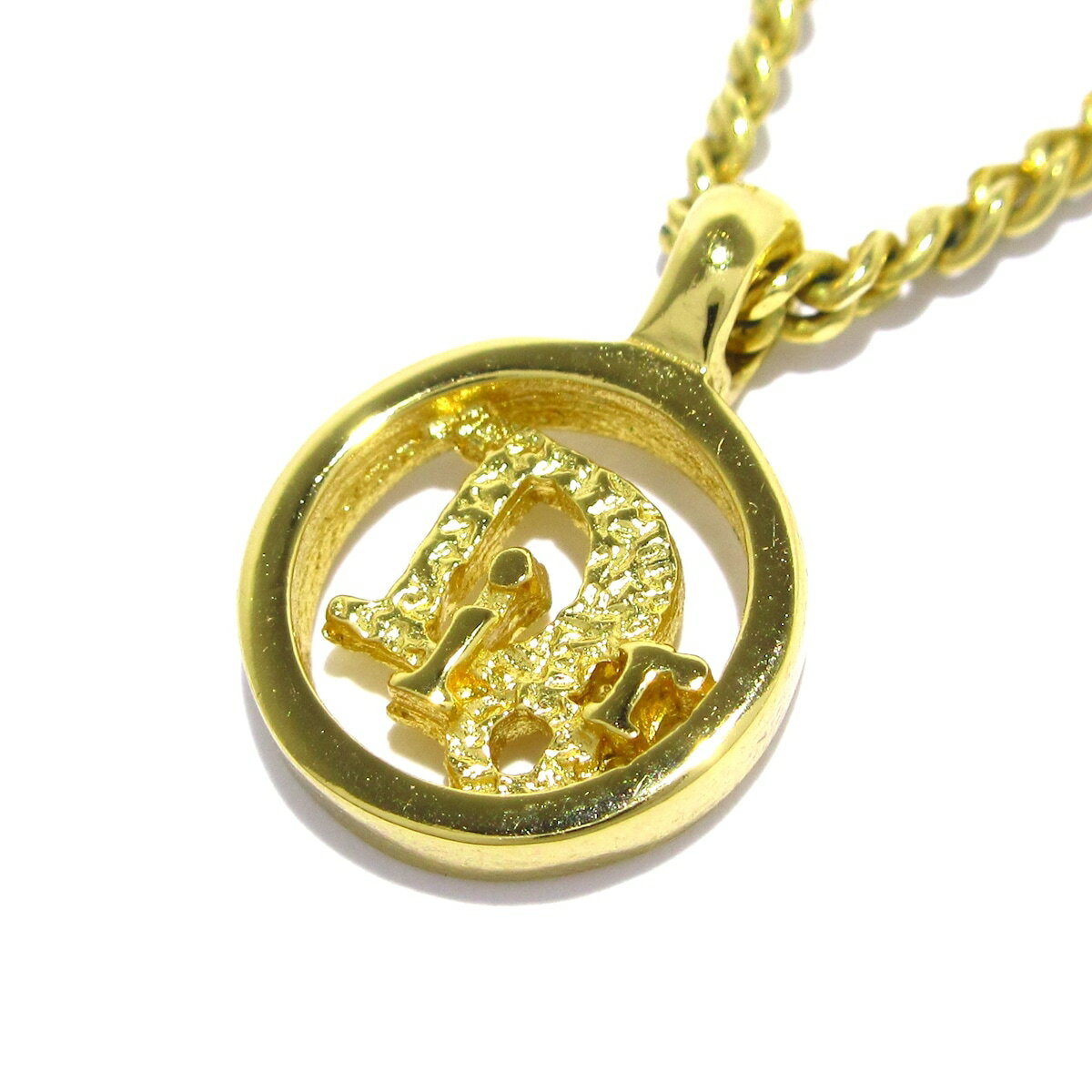 【新着】【中古】DIOR/ChristianDior(ディオール/クリスチャンディオール) ネックレス Diorモチーフ ゴールドのサムネイル