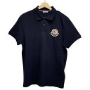 【中古】MONCLER(モンクレール) MAGLIA POLO MANICA CORTA 半袖ポロシャツ 20年 黒×白
