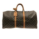 【新着】【中古】LOUIS VUITTON(ルイヴィトン) キーポル55 ボストンバッグ モノグラム・キャンバス