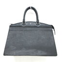 【新着】【中古】LOUIS VUITTON(ルイヴィトン) リヴィエラ ハンドバッグ ノワール エピ・レザー（LVロゴの刻印入り）