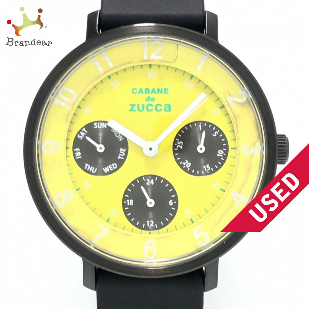 【新着】【中古】ZUCCA(ズッカ) 腕時計 CABANE de zucca 黒×イエロー