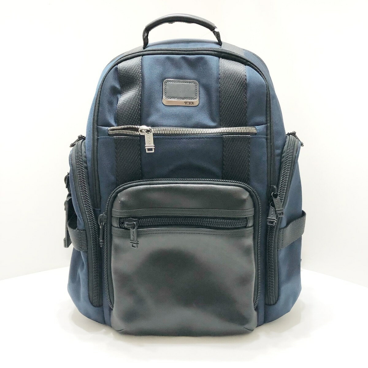 【新着】【中古】TUMI(トゥミ) シェパード デラックス・ブリーフ・パック リュックサック ダークネイビー×黒 TUMIナイロン×レザー