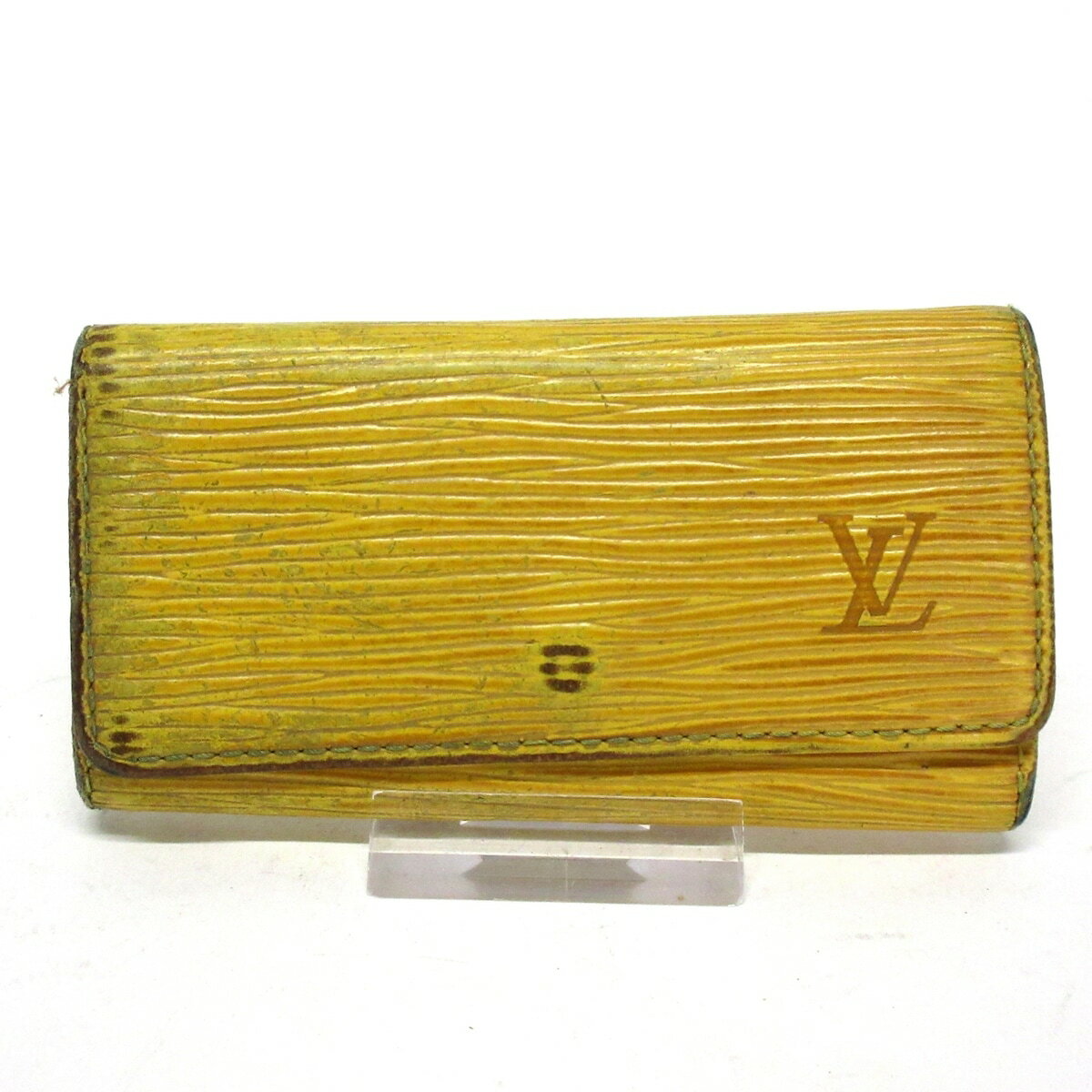 【中古】LOUIS VUITTON(ルイヴィトン) ミュルティクレ4 キーケース ジョーヌ レザー