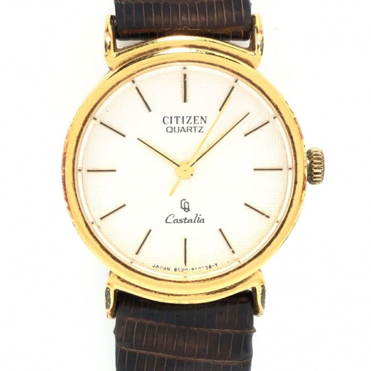 【新着】【中古】CITIZEN(シチズン) カスタリア 腕時計 革ベルト/社外ベルト 白