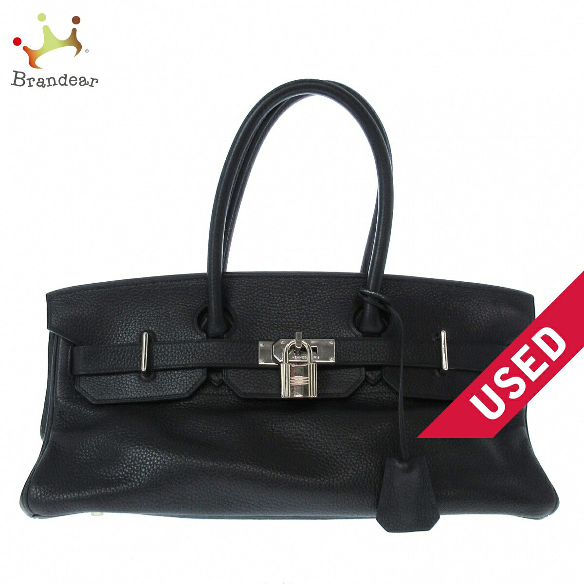 【新着】【中古】HERMES(エルメス) ショルダーバーキン ショルダーバッグ シルバー金具 黒 トリヨンクレマンスのサムネイル