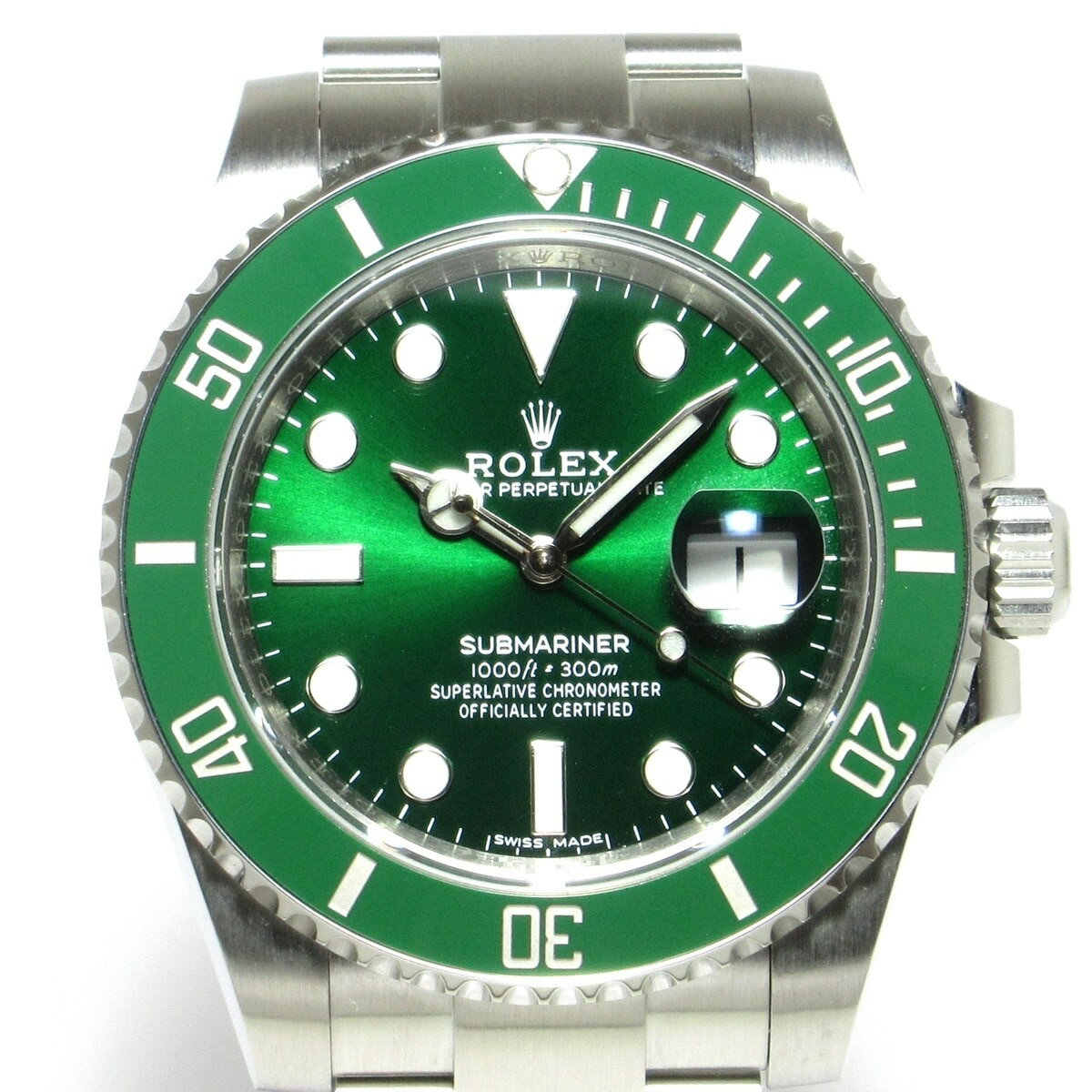 【中古】ROLEX(ロレックス) サブマリーナデイト 腕時計 SS/13コマ 余り1コマ/2019.8/ランダムルーレット グリーン