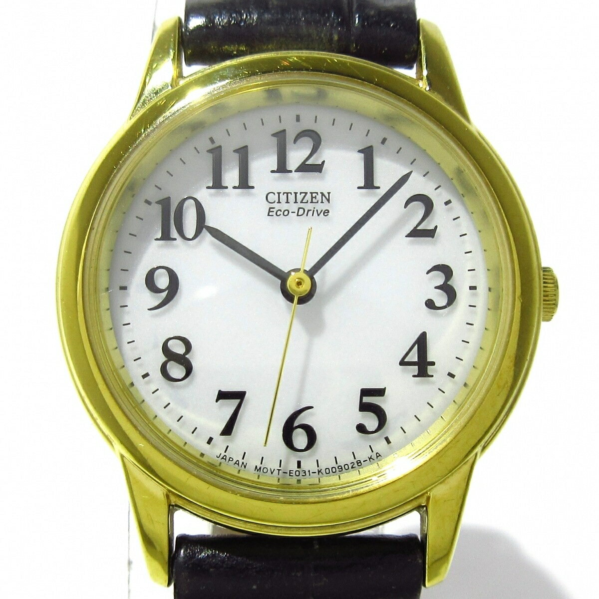 【中古】CITIZEN(シチズン) 腕時計 革ベルト 白