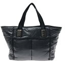 【新着】【中古】BOTTEGA VENETA(ボッテガヴェネタ) ハンドバッグ 黒 ナイロン×レザー