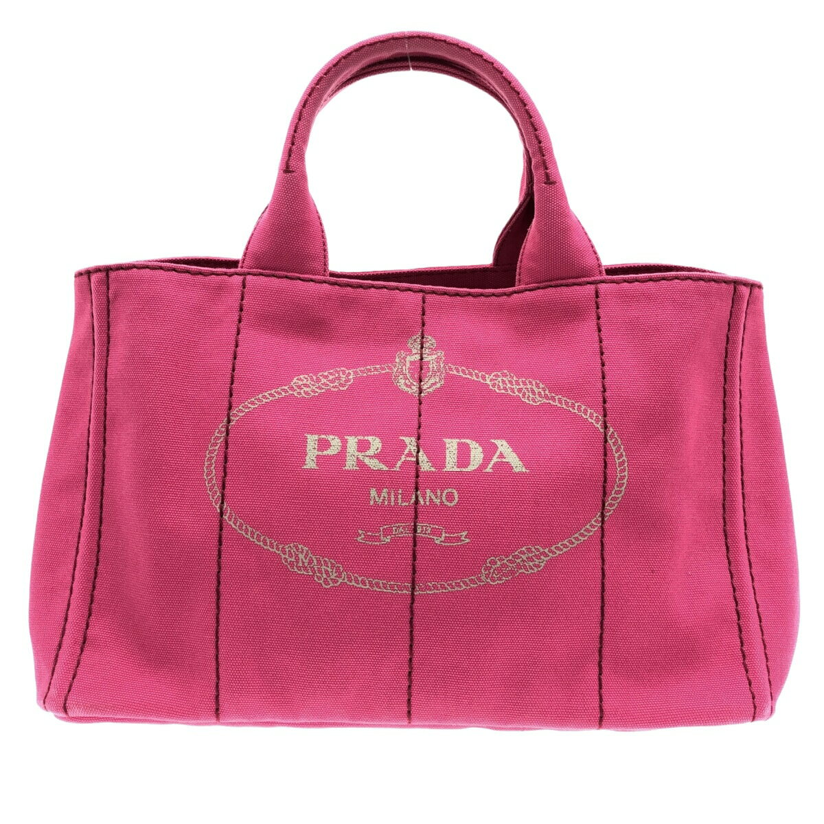 【新着】【中古】PRADA(プラダ) CANAPA トートバッグ ピンク キャンバス