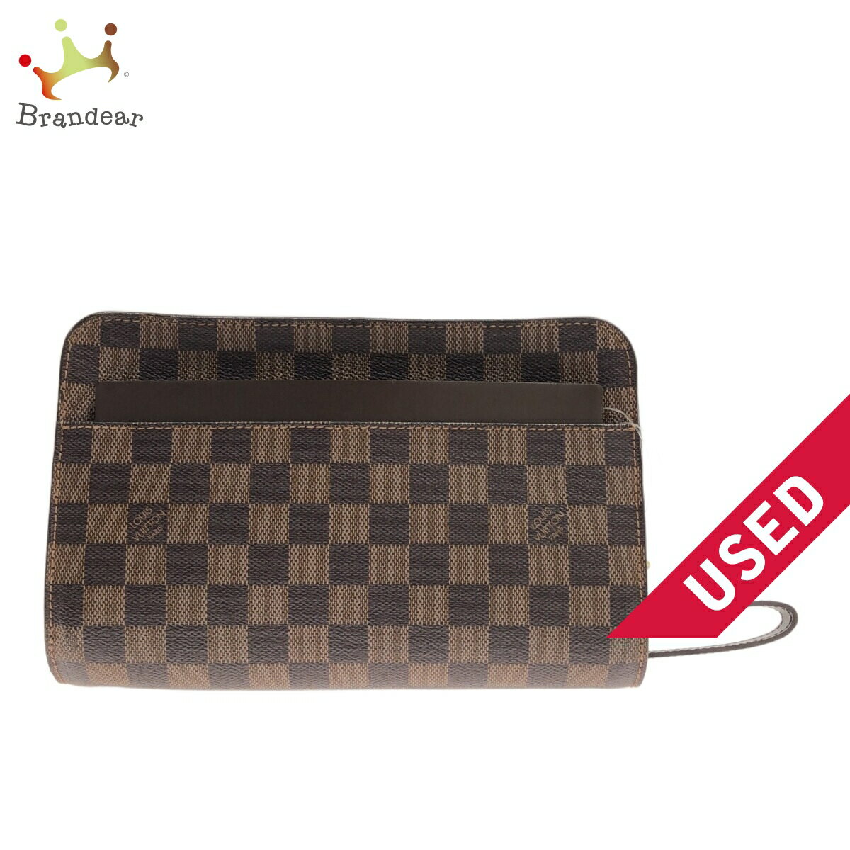 【中古】LOUIS VUITTON(ルイヴィトン) サンルイ セカンドバッグ エベヌ ダミエ・キャンバス