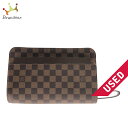 【新着】【中古】LOUIS VUITTON(ルイヴィトン) サンルイ セカンドバッグ エベヌ ダミエ・キャンバス