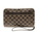 【中古】LOUIS VUITTON(ルイヴィトン) サンルイ セカンドバッグ エベヌ ダミエ・キャンバス