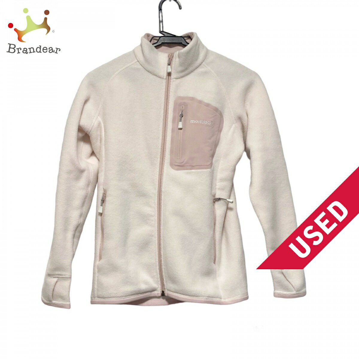 【新着】【中古】mont-bell(モンベル) ブルゾン 長袖/フリース/冬 アイボリー×ピンクのサムネイル