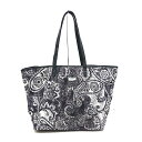 【新着】【中古】Vera Bradley(ベラブラッドリー) トートバッグ 黒×シルバー×白 スパンコール×レザー×化学繊維