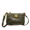 【新着】【中古】MARC BY MARC JACOBS(マークバイマークジェイコブス) ショルダーバッグ 型押し加工/ミニバッグ ダークグレー レザー