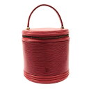 【新着】【中古】LOUIS VUITTON(ルイヴィトン) カンヌ バニティバッグ カスティリアンレッド レザー（LVロゴの刻印入り）