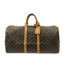 【新着】【中古】LOUIS VUITTON(ルイヴィトン) キーポル55 ボストンバッグ モノグラム・キャンバス