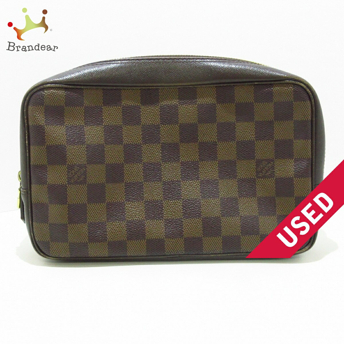 【新着】【中古】LOUIS VUITTON(ルイヴィトン) トゥルーストワレット ポーチ エベヌ ダミエ・キャンバス