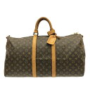 【新着】【中古】LOUIS VUITTON(ルイヴィトン) キーポル・バンドリエール55 ボストンバッグ モノグラム・キャンバス