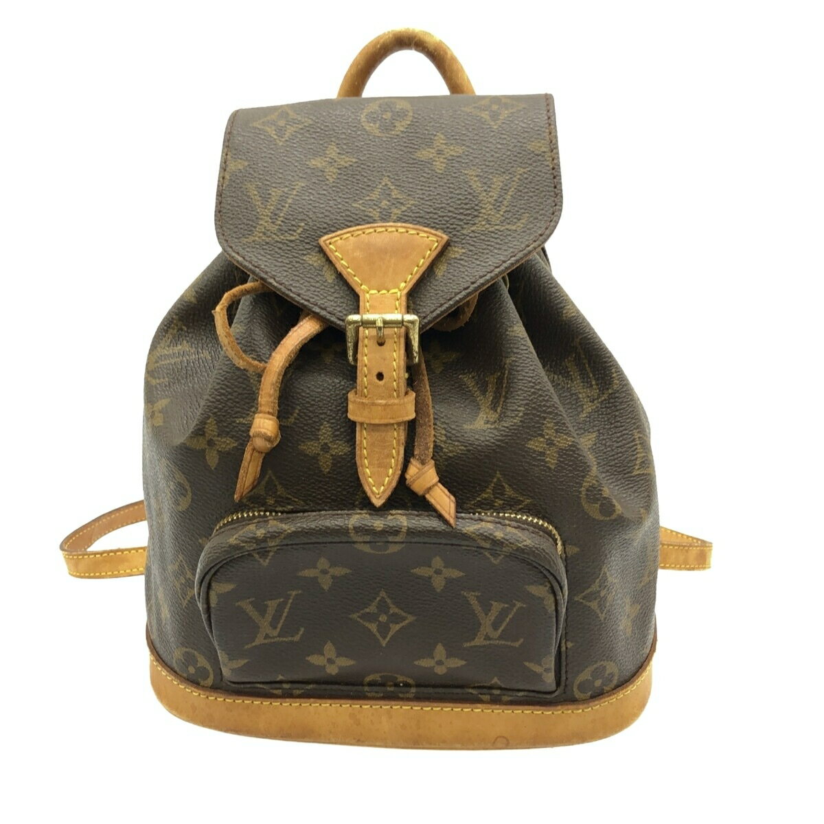 【新着】【中古】LOUIS VUITTON(ルイヴィトン) ミニ モンスリ リュックサック モノグラム キャンバス