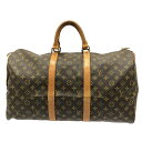 【新着】【中古】LOUIS VUITTON(ルイヴィトン) キーポル50 ボストンバッグ モノグラム・キャンバス