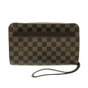 【新着】【中古】LOUIS VUITTON(ルイヴィトン) サンルイ セカンドバッグ エベヌ ダミエ・キャンバス