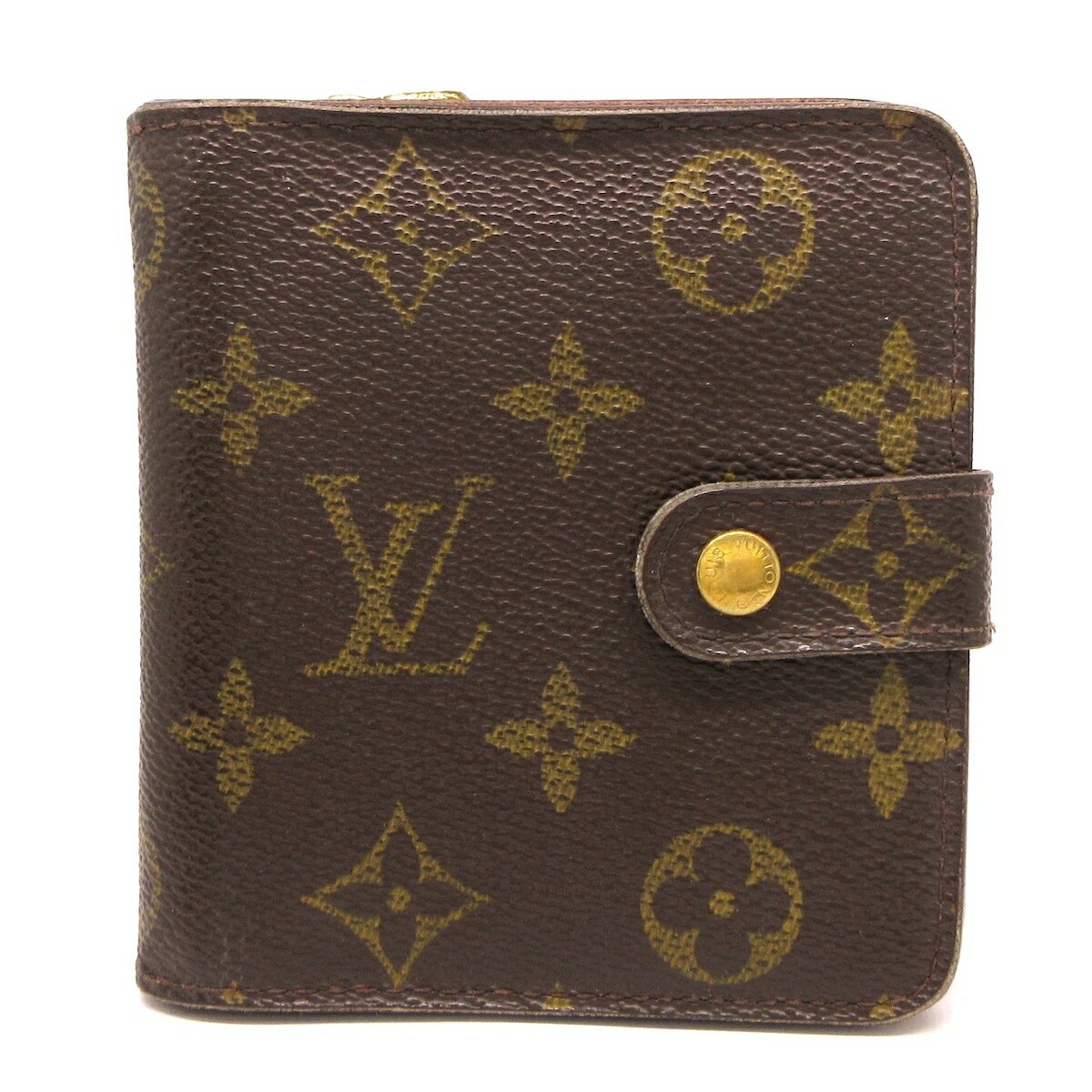 【新着】【中古】LOUIS VUITTON(ルイヴィトン) コンパクト・ジップ 2つ折り財布 モノグラム・キャンバス