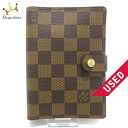 【中古】LOUIS VUITTON(ルイヴィトン) アジェンダPM 手帳 エベヌ ダミエ・キャンバス