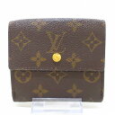 【新着】【中古】LOUIS VUITTON(ルイヴィトン) ポルト モネ・ビエ カルト クレディ Wホック財布 ■外側：モノグラム・キャンバス■内側：クロスグレインレザー