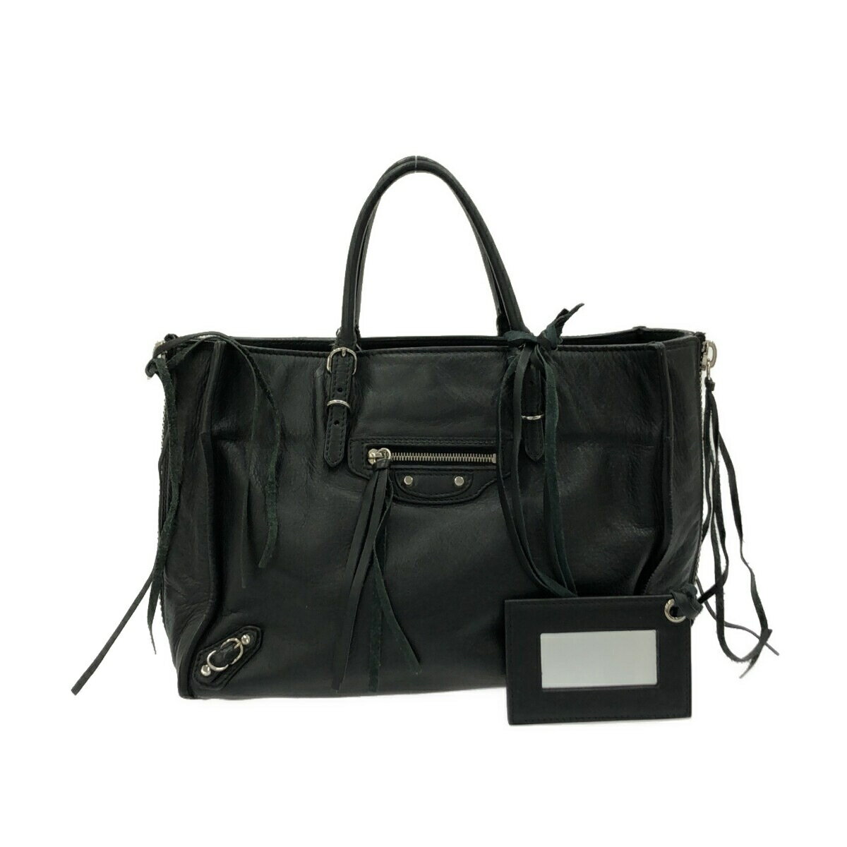 【新着】【中古】BALENCIAGA(バレンシアガ) トートバッグ 黒 レザー