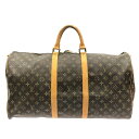 【新着】【中古】LOUIS VUITTON(ルイヴィトン) キーポル・バンドリエール55 ボストンバッグ モノグラム・キャンバス