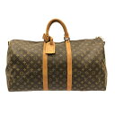 【新着】【中古】LOUIS VUITTON(ルイヴィトン) キーポル・バンドリエール55 ボストンバッグ モノグラム・キャンバス