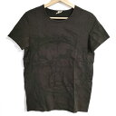 【新着】【中古】HERMES(エルメス) 半袖Tシャツ ダークブラウン×ダークグリーン