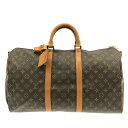 【新着】【中古】LOUIS VUITTON(ルイヴィトン) キーポル・バンドリエール50 ボストンバッグ モノグラム・キャンバス