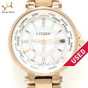 【新着】【中古】CITIZEN(シチズン) XC(クロスシー) 腕時計 15周年記念/シェル文字盤/エコドライブ/電波 ホワイトシェル