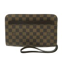 【新着】【中古】LOUIS VUITTON(ルイヴィトン) サンルイ セカンドバッグ エベヌ ダミエ・キャンバス