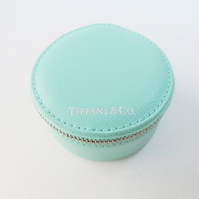 楽天ブランディア　楽天市場店【新着】【中古】TIFFANY&Co.（ティファニー） 小物入れ アクセサリーケース/ラウンドファスナー ティファニーブルー レザー