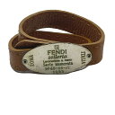 【中古】FENDI(フェンディ) ブレスレット セレリア/2連 ブラウン レザー(4)