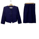 【中古】YvesSaintLaurent(イヴサンローラン) スカートセットアップ 肩パッド パープル