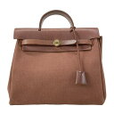 【中古】HERMES(エルメス) エールバッグアド リュックサック ゴールド金具 ダークブラウン
