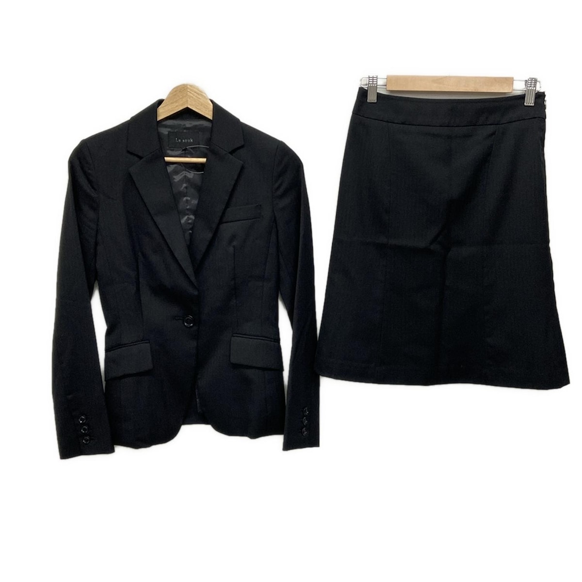 【中古】Le souk(ルスーク) スカートスーツ 黒