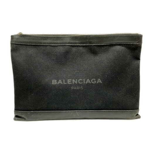 【中古】BALENCIAGA(バレンシアガ) ネイビークリップL クラッチバッグ 黒 レザー 【中古】BALENCIAGA(バレンシアガ) ネイビークリップL クラッチバッグ 黒 レザー