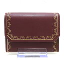 【中古】Cartier(カルティエ) ガーランドドゥカルティエ 財布 ミニ マルチウォレット ボルド ...