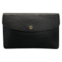 【中古】LOUIS VUITTON(ルイヴィトン) モンテーニュ27 クラッチバッグ ノワール レザー