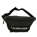 【中古】BALENCIAGA(バレンシアガ) ウィール ベルトバッグS ウエストポーチ 黒