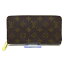 【新着】【中古】LOUIS VUITTON(ルイヴィトン) ジッピーウォレット 長財布 マロン モノグラム・キャンバス