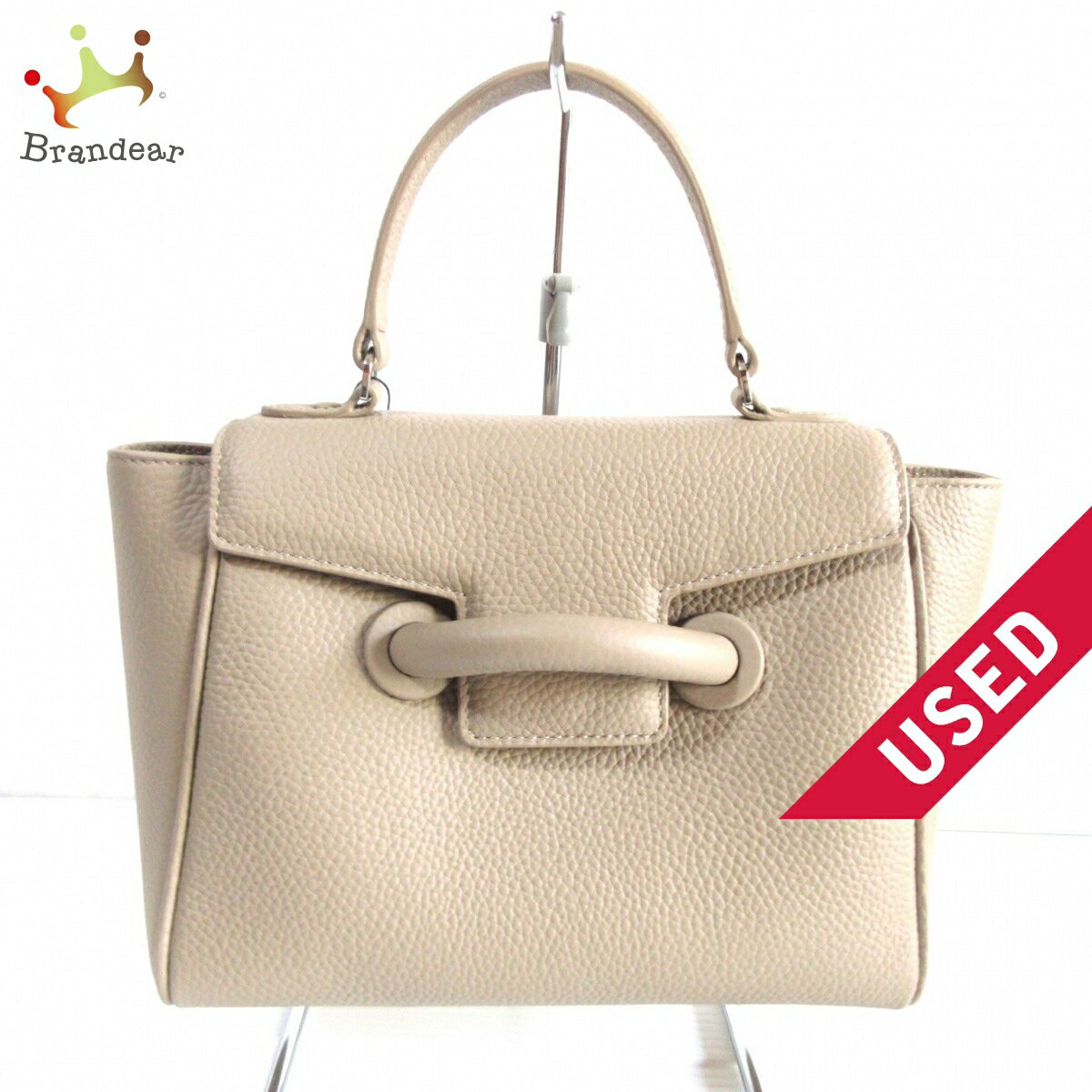 【新着】【中古】VASIC(ヴァジック) エバーミニ ハンドバッグ ブラウン レザーのサムネイル